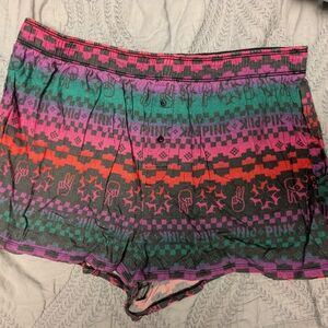 Victoria's Secret PINK  Sleep Shorts High Waisted Multicolor Holiday Large